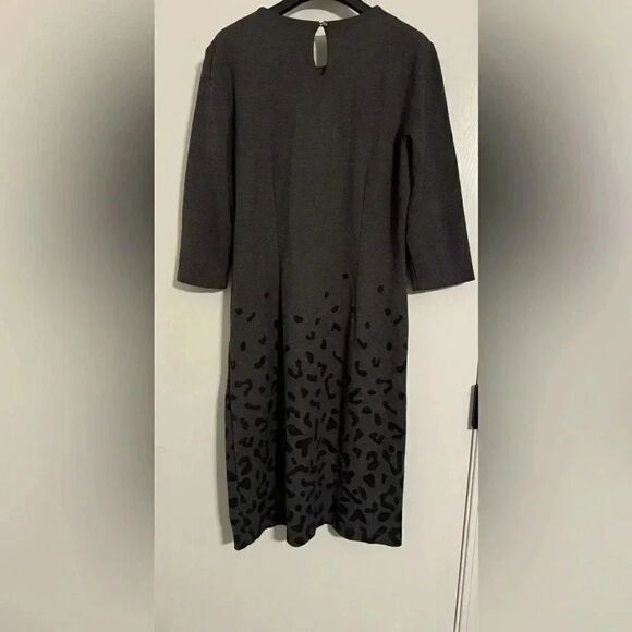 J. McLaughlin Animal Print Dress Gray Size Medium - Picture 4 of 6